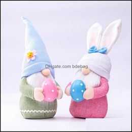 Other Festive Party Supplies Easter Bunny Gnome Spring Gnomes Faceless Dwarf Doll Rabbit Gifts Swedish Holiday Home Decoration 168 Dhoit
