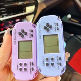 Retro mini handheld Portable Game Players square games nostalgized children's educational toys men and women's key chain