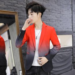 Men's Suits Suit Men's Jacket Korean Version Of Slim 2022 Spring Casual Small Gradient Color And Autumn Fashion Trend Clot