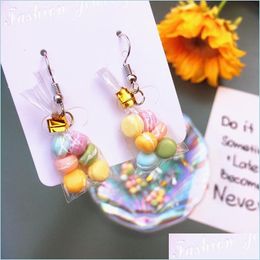 Dangle Chandelier Cute Colorf Arons Dangle Earrings For Women Girls Diy Handmade Bread Food Drop Earring Funny Jewelry Holiday Gif Dhspn