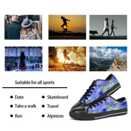 GAI Men Shoes Custom Sneakers Hand Painted Canvas Mens Womens Fashion Black White Lows Cut Breathable Walking Jogging Trainers