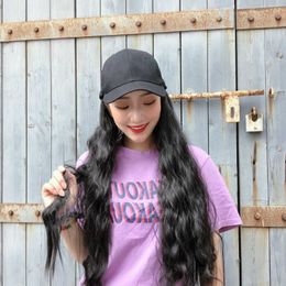 Women's Hair Wigs Lace Synthetic Tiktok with Long Wave and Loud Waved Peaked Cap.