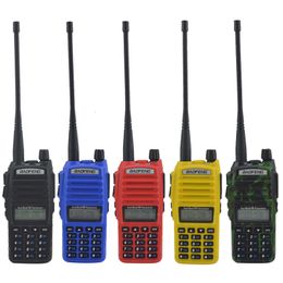 Walkie Talkie walkie talkie baofeng uv-82 dual band VHFUHF 136-174400-520MHz Double PTT 5W ham two way radio uv82 FM Ttransceiver UV 82 221108