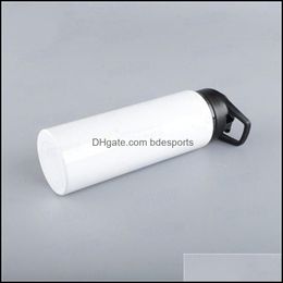 Water Bottles New Arrival Smooth Sublimation Blanks Aluminium Bottles Creative Custom Kettle High Quality Leak Prevention Water Cups Dh4Of