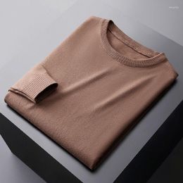 Men's Sweaters 2022 Autumn Winter Men's Cotton Slim Knitted Roll Neck Pullovers Men Solid Colour Casual Male Knitwear A25