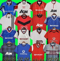 final Retro Man Uniteds CANTONA 2004 02 Soccer jersey MAN football Giggs SCHOLES Beckham Solskjaer 09 10 11 13 14 2010 1975 1977 1980 82 83 84 85 86 88