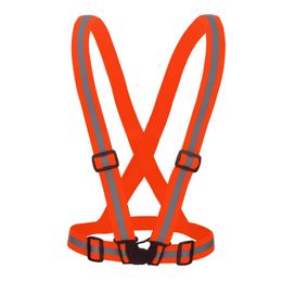 High visibility reflective vest high quality visibility Vest belt adjustable walking elastic vest belt flexible reflective flashing running suspenders