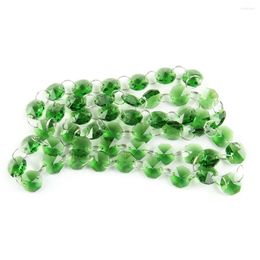 Chandelier Crystal 10m/50m Glass Beads Dark Green Lamp Octagon Chain Garlands Wedding & Party Decor