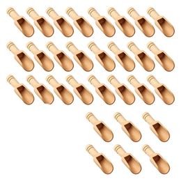 Coffee Scoops 30 Pcs Mini Wooden Spoon Bath Salt Candy Washing Powder Set Baby Promotion 221107