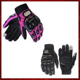 ST95 Pink Women Motorcycle Touch Screen Gloves Motocross Full Finger Riding Gloves Summer Brethable Luva Bicycle Cycling Gloves