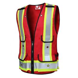 Polyester Safety Motorcycle Mens Luminous Heavy Duty Fluorescent Cycling Canada Reflective Vest