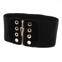 Belts Fashion Women Wide Dress Stretchy Cinch High Waist Belt Black 70 X 12cm/27.5 4.7 Inch