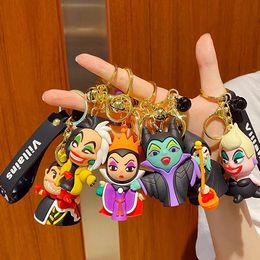 Party Favour Funny Villain Evil Witch Keychains Pvc Silicone Doll Car Accessories Cute Bag Key Chain