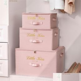 Storage Boxes Bins Clothes Quilt Storage Box Caja Organizadora Ropa Large Capacity Folding Wardrobe Cases Container For Books Toys Dhbzj