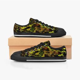 GAI Men Shoes Custom Sneaker Hand Painted Canvas Womens Fashion Low Cut Breathable Walking Jogging Trainers Size 38-45