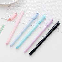 Markers 120 Pcs Creative Stationery Wholesale Student Pen Cute Cat Gel Pen 05mm Black Ink Pen School Supplies Office Supplies 221111