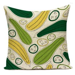 Pillow Plant Style Cover Vegetables Fruit Printing Cases Decor Sofa S Decorative For Living Room Pillowcase