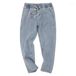 Мужские брюки 2022 весенняя осень мужские джинсы Джинсовая джинсы мужская уличная одежда Blue Joggers Прямые джинсовые брюки 3xl Y764