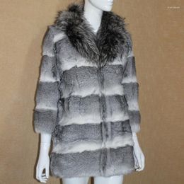 Women's Fur Pelt Natural Full Jacket Coat 2023 Women's Winter Clothing Collar Long Overcoat Outerwear Coats D30