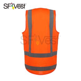 Construction vest Class D/N Australia New Zealand TTMC Reflective Pocket Hi Visible reflective Safety Vest