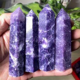 Decorative Figurines Beautiful Natural Purple Mica Crystal Towers With Reiki Healing Points 500g