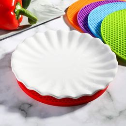 Table Mats 1PC Silicone Tableware Insulation Heat-insulated Thickened Non-slip Suitable For Pots And Dishes Kitchen Heating Pad