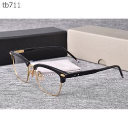 Sunglasses Frames Brand Design Alloy Glasses Frame for Men Women Square Semi Rimless Eyeglasses Optical Prescription Eyewear tb711 Spectacles 221111