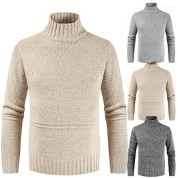 Men's Sweaters Autumn Winter High Neck Thick Warm Sweater Men Turtleneck Brand Mens Slim Fit Pullover Knitwear Male Clothing Y680
