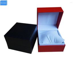 Watch Boxes Wholesale Black/Red Mixed Material Casual&Fashion Hour Gift Custom Packaging Modern Promote Jewellery Box