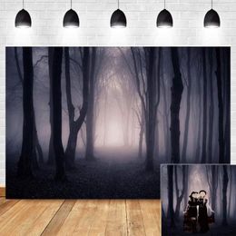Party Decoration Halloween Foggy Forest Ghost Haunted Pography Backdrop Vampire Scary Of Nights Banner Decor