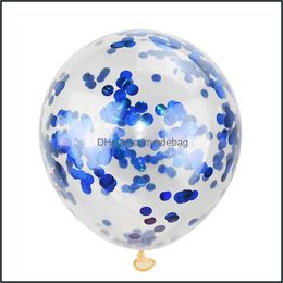 Other Event Party Supplies Mti Type Sequins Transparent Ballon 12 Inches Valentines Day Halloween Christmas Graduation Party Decor Dhsel