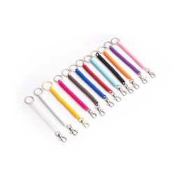 Plastic Spring Rope Keychain Telephone Anti Lose Straps for iphone 14 Pro Max Plus Samsung
