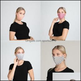 Designer Masks Dust Proof Respirator Reuseable Mascarilla Washable Good Face Masks Personality Type V Hanging Ear Adjust Fashion Pre Dhiwf