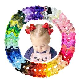 Baby Girl INS Hair Bows 55 Colours 3 Inch Girls Candy Colour Barrettes Kid Hairs Accessories