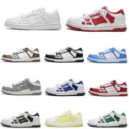 Designer Casual Shoes Men Women AIVIIRI Bone Head Sneakers Low Top Flat Leather Black White Pink Red Sports Running Shoes