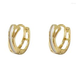 Hoop Earrings Vintage Hollow Round Gold Color Earring For Women Trendy Simple Charm X Letter Enamel Party Jewelry Girlfriend Gift