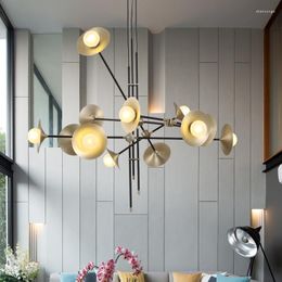 Chandeliers Modern Nordic Pendant Lamp Gold Trumpet Vintage Retro Horn Delightfull Botti Lighting Living Room Sputnik