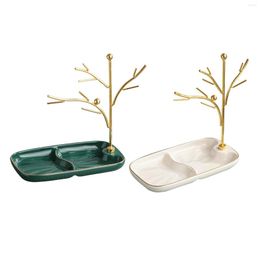 Jewellery Pouches Ceramic Organiser Stand Tray Hanging Holder Key Storage For Bangles Hair Accessories Bathroom Dresser