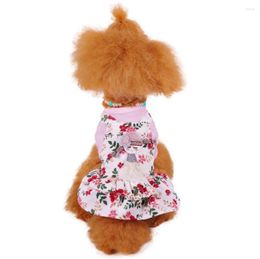 Dog Apparel Princess Cat Dress Shirt Floral Design Pet Puppy Skirt Clothes 6 Sizes 3 Colours