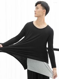 Stage Wear Ballet Modern Dance Practice Clothes Male Adult Art Test Training Modal Top Body Yoga