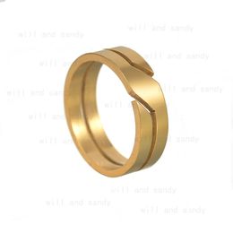 Cutting Hollow Out Ring Band Stainless Steel Punk Mechanical Rings Fashion Jewelry for Men and Women Gift Black Gold