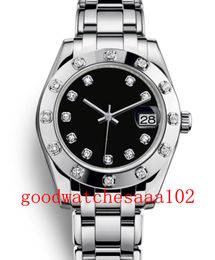 Topselling new quality watch Women's Wristwatches 31mm Black Dial 178344 178344-0057 178344-0052 Automatic 2813 Movement 18k white gold with diamonds Ladies Watches