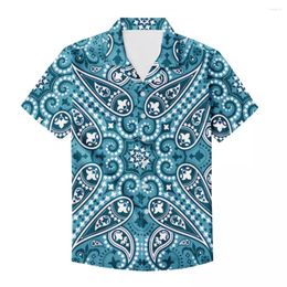 Men's Casual Shirts Custom Clothing Manufacturers Bandana For Men Stylish Shirt Crew Neck Short-Sleeve Gym Wear Light Blue