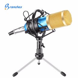 Microphones BM800 Mikrofon Condenser Sound Recording BM 800 Microphone With Shock Mount For Radio Braodcasting Singing KTV Karaoke 221114