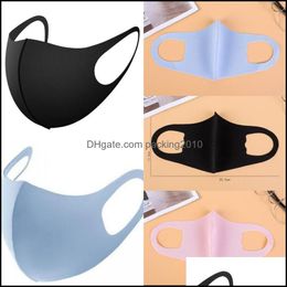 Designer Masks Anti Dust Face Mouth Er Pm2 5 Mask Respirator Dustproof Antibacterial Washable Reusable Ice Silk Cotton Masks 1699 T2 Dhkun