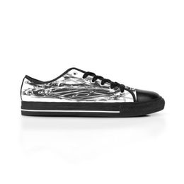 GAI GAI Men Shoes Custom Sneaker Painted Canvas Womens Fashion Black White Low Cut Breathable Walking Jogging Women Trainers