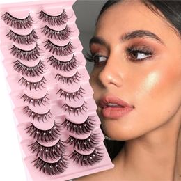 3D Diamond Eyelashes Extensions Natural Long Thick Full Strip Lashes Fluffy Dramatic Charming Eyelashes For Stage makeup