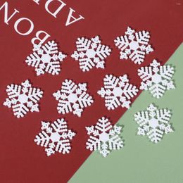 Christmas Decorations 50/100pcs Plastic White Fake Snowflakes For Xmas Tree Pendants Ornaments Home Party Year Windows Garland Decor