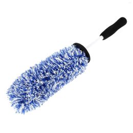 Car Washer High Quality Soft Microfiber Premium Wheels Brush With Non-Slip Handle Durable Steel Rim Wheel Hub For Auto Cleaning