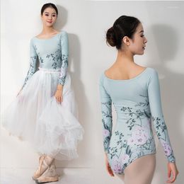 Stage Wear Ballet Dance Outfit Adult Ballerina Clothes Gymnastics Leotard Costume Long Sleeve Yoga Tights Classical JL4713